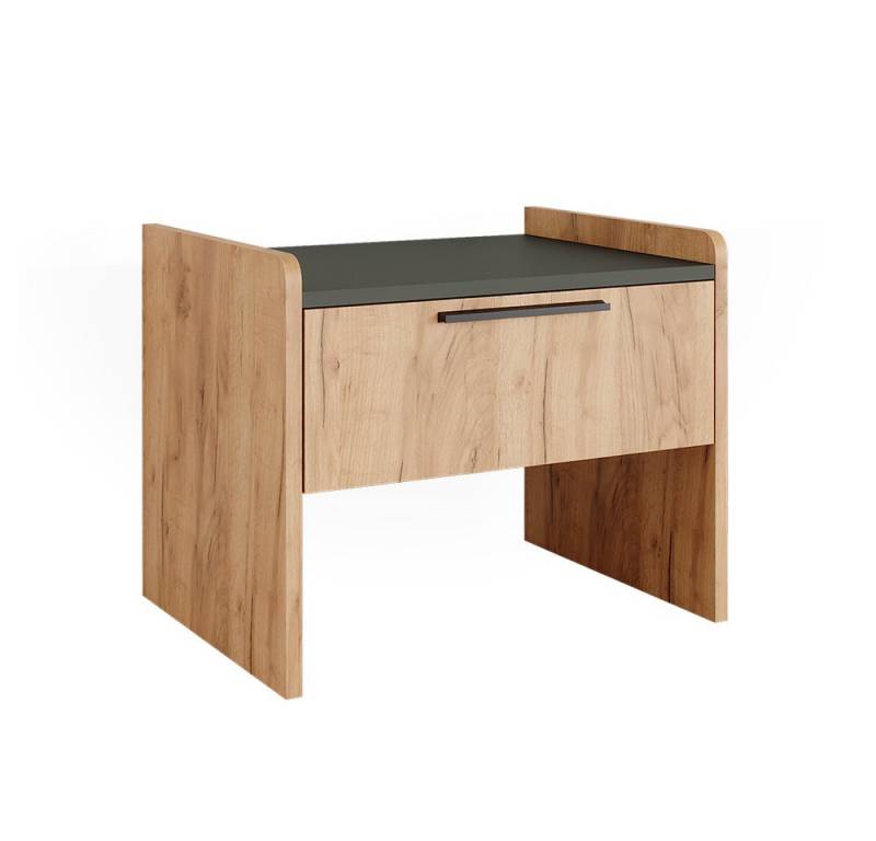 Vicco Sitzbank Roman, Goldkraft Eiche/Anthrazit, 53.5 x 41.1 cm mit 1 Schublade von Vicco