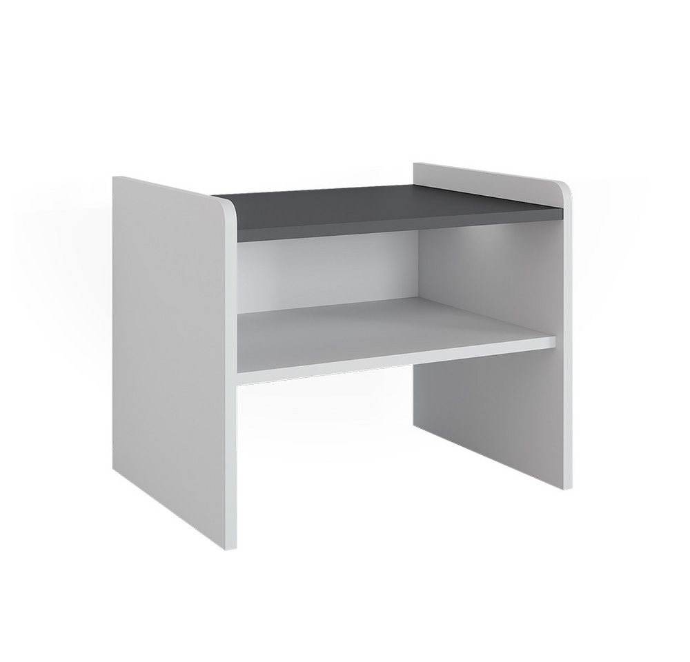 Vicco Sitzbank Roman, Weiß/Anthrazit, 53.5 x 41.1 cm von Vicco