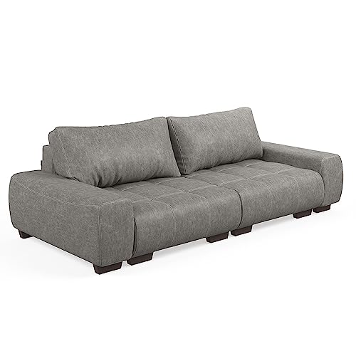 VitaliSpa Sofa L Form Perry, Schlafsofa mit Bettkasten, Grau, 260 x 160 cm von VitaliSpa