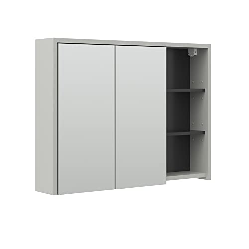 Vicco Bad Spiegelschrank Viola, Grau/Anthrazit, 100 x 75 cm von Vicco