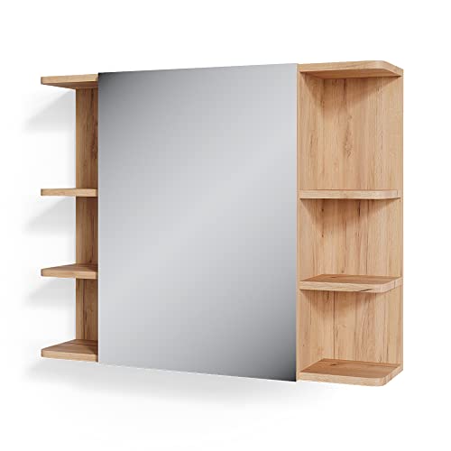 Vicco Badspiegelschrank Fynn, Badezimmerspiegel, Goldkraft Eiche/Grün, 80 x 64 cm Vicco Badspiegelschrank Fynn, Badezimmerspiegel, Goldkraft Eiche/Grün, 80 x 64 cm von Vicco