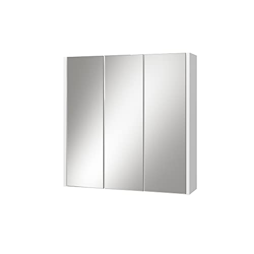 Vicco Bad Spiegelschrank Majest, Weiß/Weiß Hochglanz, 67.4 x 68 cm von Vicco