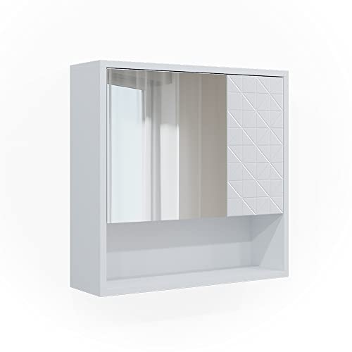 Vicco Bad Spiegelschrank Agasta, Weiß Hochglanz, 54 x 53 cm von Vicco