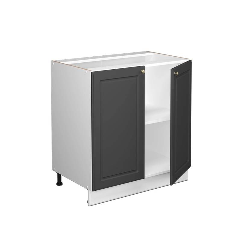 Vicco Spülenunterschrank Fame-Line Anthrazit-Gold/Weiß 80 cm mit Regal AP Eiche von Vicco