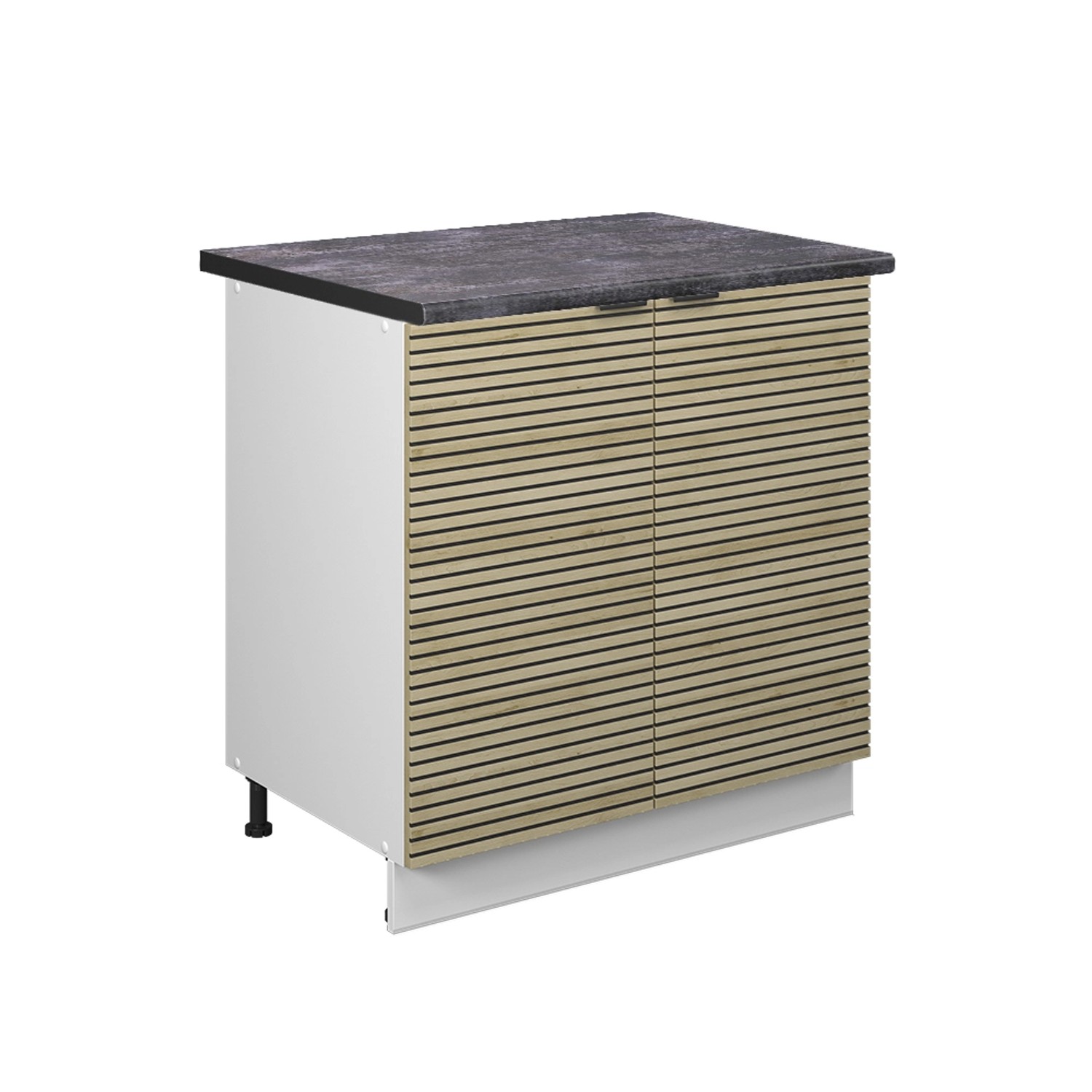 Vicco Spülenunterschrank Fame-Line Eiche Paneel 80 cm mit Regal AP Anthrazit Vicco Spülenunterschrank Fame-Line Eiche Paneel 80 cm mit Regal AP Anthrazit von Vicco
