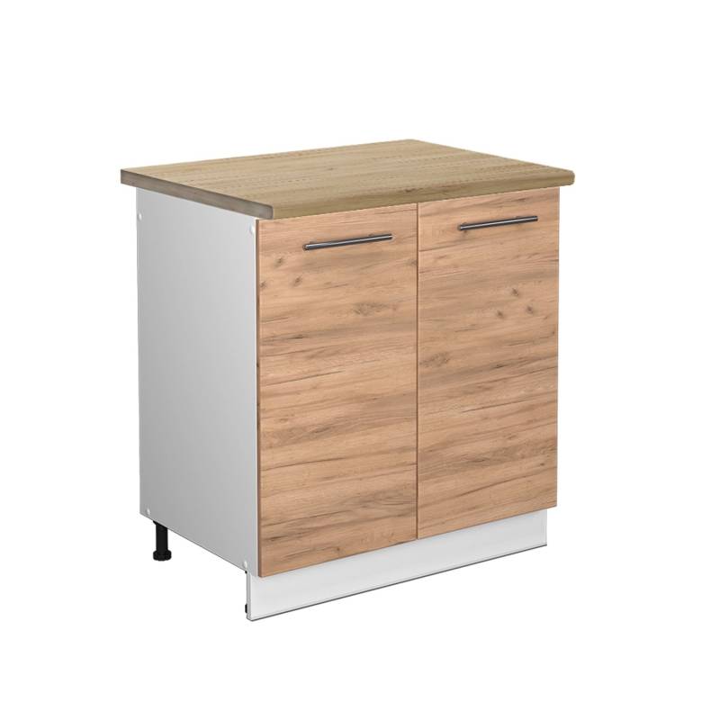 Vicco Spülenunterschrank Fame-Line Goldkraft Eiche/Weiß 80 cm AP Eiche von Vicco