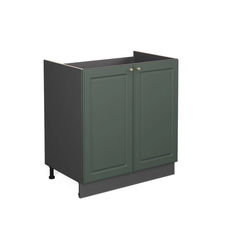 Vicco Spülenunterschrank Fame-Line Grün-Gold Landhaus/Anthrazit 80 cm ohne Arbeitsplatte von Vicco