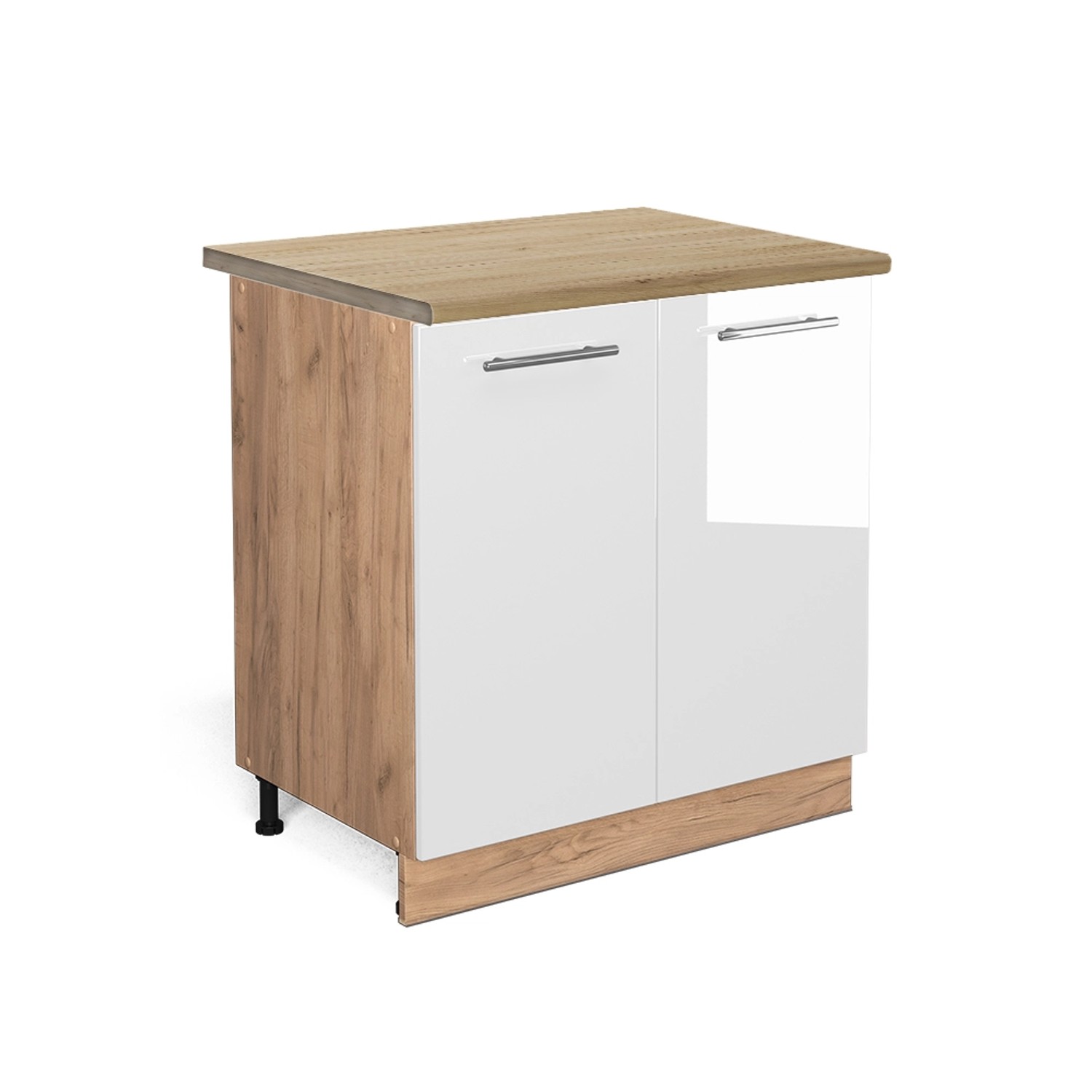 Vicco Spülenunterschrank Fame-Line Weiß Hochglanz/Goldkraft Eiche 80 cm mit Regal AP Eiche Vicco Spülenunterschrank Fame-Line Weiß Hochglanz/Goldkraft Eiche 80 cm mit Regal AP Eiche von Vicco