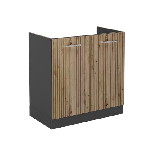 Vicco Spülenunterschrank R-Line, Artisan-Eiche/Anthrazit, 80 cm ohne Arbeitsplatte Vicco Spülenunterschrank R-Line, Artisan-Eiche/Anthrazit, 80 cm ohne Arbeitsplatte von Vicco