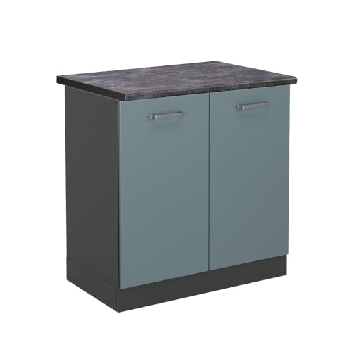 Vicco Spülenunterschrank R-Line, Blau-Grau/Anthrazit, 80 cm, AP Anthrazit Vicco Spülenunterschrank R-Line, Blau-Grau/Anthrazit, 80 cm, AP Anthrazit von Vicco