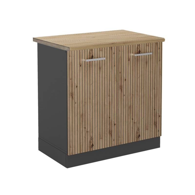 Vicco Spülenunterschrank R-Line Artisan-Eiche/Anthrazit 80 cm AP Eiche von Vicco