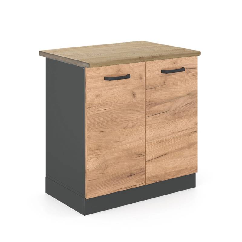 Vicco Spülenunterschrank R-Line Goldkraft Eiche/Anthrazit 80 cm AP Eiche mit Anthrazit Korpus Vicco Spülenunterschrank R-Line Goldkraft Eiche/Anthrazit 80 cm AP Eiche mit Anthrazit Korpus von Vicco