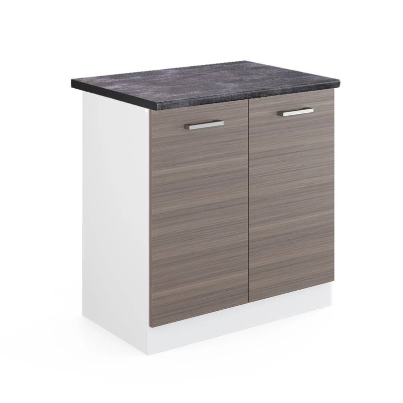 Vicco Spülenunterschrank R-Line Küchenunterschrank für die Spüle Grau/Weiß 80 cm AP Anthrazit von Vicco