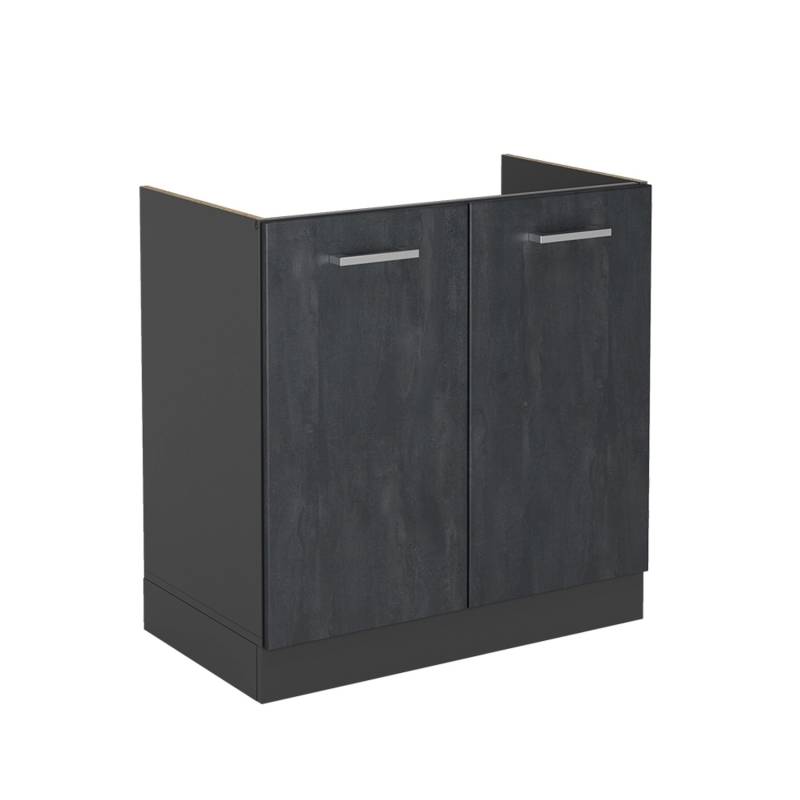 Vicco Spülenunterschrank R-Line Schwarz Beton/Anthrazit 80 cm ohne Arbeitsplatte von Vicco