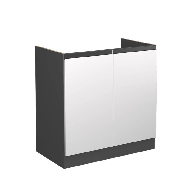 Vicco Spülenunterschrank R-Line Weiß/Anthrazit 80 cm J-Shape ohne Arbeitsplatte von Vicco