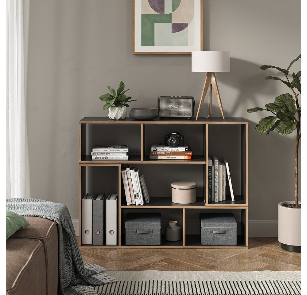 Vicco Bücherregal Tetrix, Anthrazit, 112.8 x 56.4 cm 2er Set Vicco Bücherregal Tetrix, Anthrazit, 112.8 x 56.4 cm 2er Set von Vicco