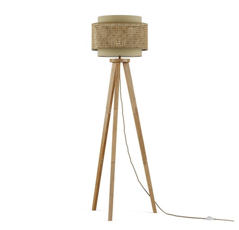 Vicco Stehlampe Morten, Rattan/Creme, 45 x 142 cm Vicco Stehlampe Morten, Rattan/Creme, 45 x 142 cm von Vicco