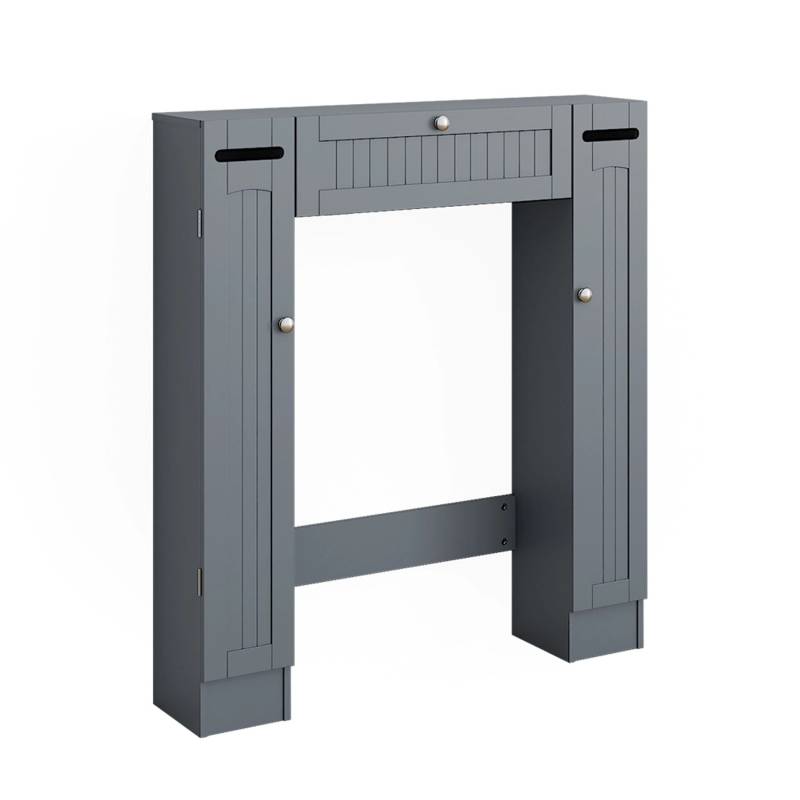 Vicco Toilettenschrank Bianco Grau 89 x 99 cm mit 2 Toilettenpapierspendern von Vicco