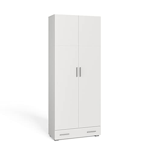 Vicco Aktenschrank Ingo, Büroschrank, Weiß, 80 x 204 cm mit Schublade Vicco Aktenschrank Ingo, Büroschrank, Weiß, 80 x 204 cm mit Schublade von Vicco