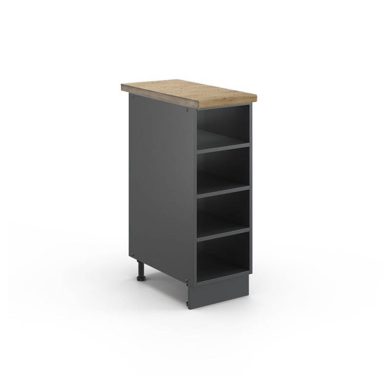 Vicco Unterschrank Fame-Line, Anthrazit, 30 cm, AP Eiche von Vicco