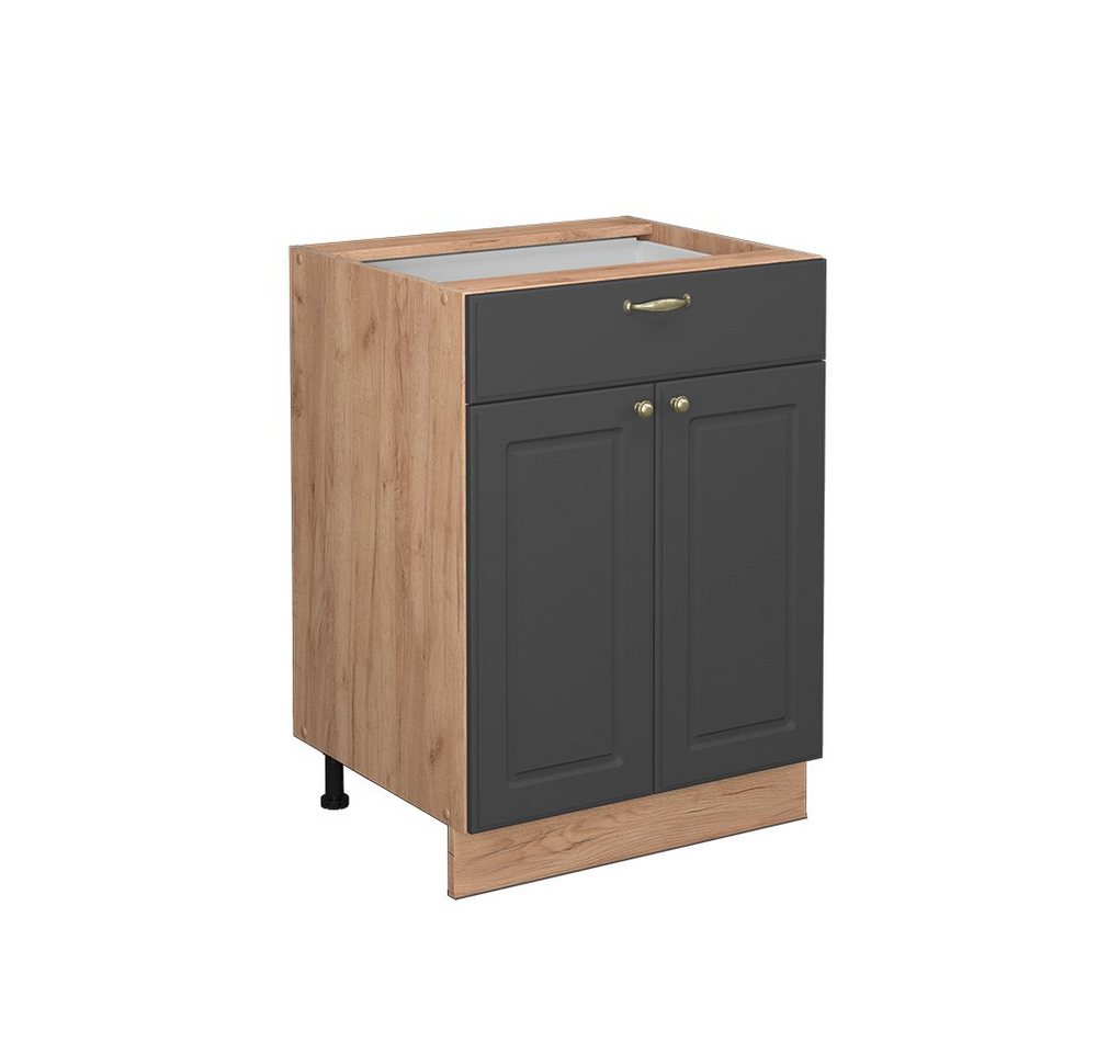 Vicco Unterschrank Fame-Line, Anthrazit-Gold/Eiche 60cm mit Schublade ohne Arbeitsplatte Vicco Unterschrank Fame-Line, Anthrazit-Gold/Eiche 60cm mit Schublade ohne Arbeitsplatte von Vicco