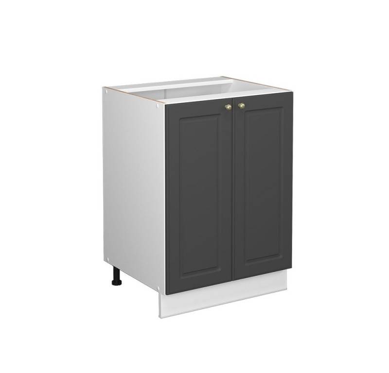 Vicco Unterschrank Fame-Line, Anthrazit-Gold/Weiß, 60 cm ohne Arbeitsplatte von Vicco