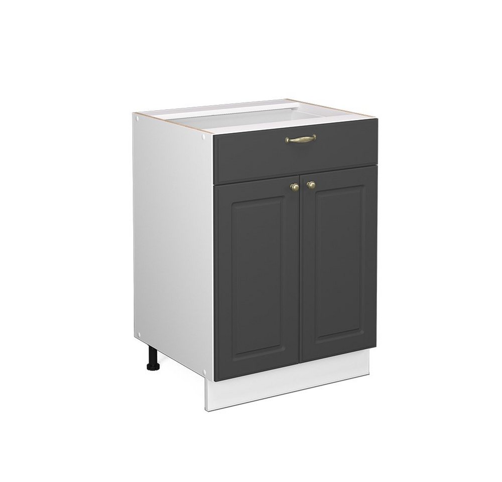 Vicco Unterschrank Fame-Line, Anthrazit-Gold/Weiß, 60cm mit Schublade ohne Arbeitsplatte Vicco Unterschrank Fame-Line, Anthrazit-Gold/Weiß, 60cm mit Schublade ohne Arbeitsplatte von Vicco