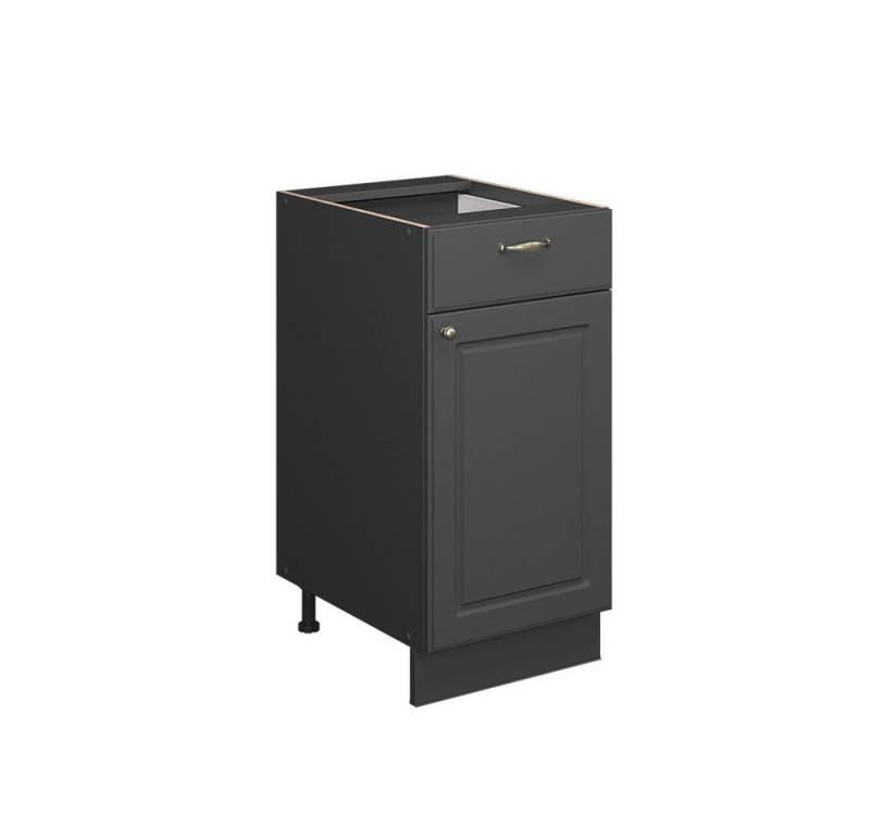 Vicco Unterschrank Fame-Line, Anthrazit-Gold Landhaus/Anthrazit, 40 cm, AP Anthrazit von Vicco