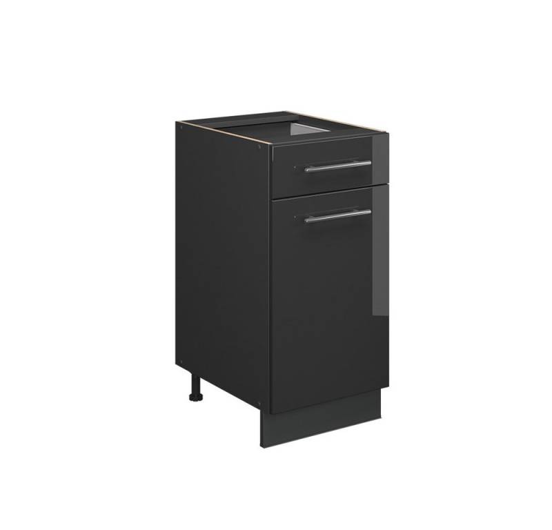 Vicco Unterschrank Fame-Line, Anthrazit Hochglanz/Anthrazit, 40 cm, AP Eiche von Vicco
