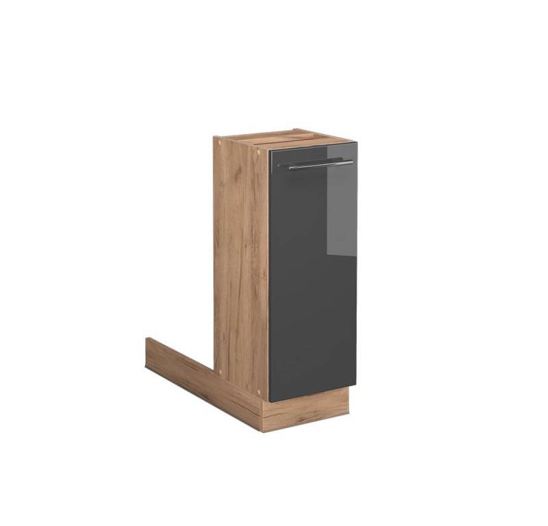 Vicco Unterschrank Fame-Line, Anthrazit Hochglanz/Eiche, 30 cm ohne Arbeitsplatte von Vicco