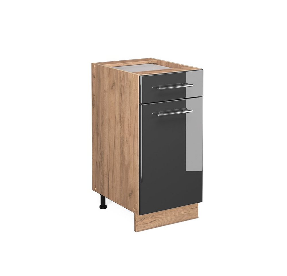 Vicco Unterschrank Fame-Line, Anthrazit Hochglanz/Eiche, 40 cm ohne Arbeitsplatte Vicco Unterschrank Fame-Line, Anthrazit Hochglanz/Eiche, 40 cm ohne Arbeitsplatte von Vicco