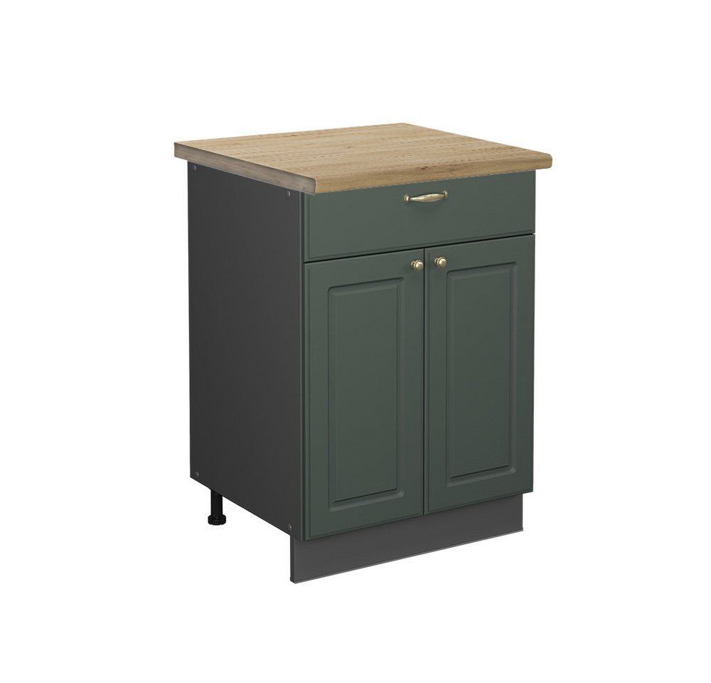 Vicco Unterschrank Fame-Line, Grün-Gold Landhaus/Anthrazit, 60 cm mit Schublade, AP E... Vicco Unterschrank Fame-Line, Grün-Gold Landhaus/Anthrazit, 60 cm mit Schublade, AP E... von Vicco