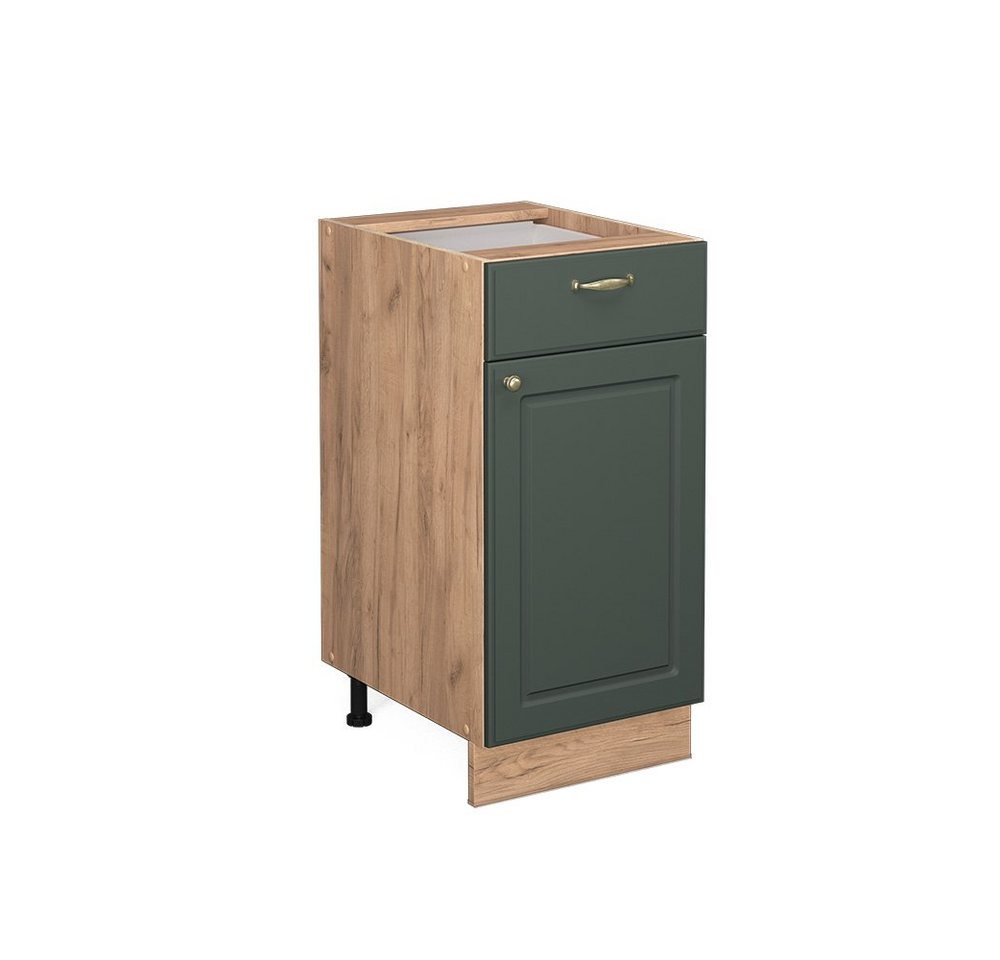 Vicco Unterschrank Fame-Line, Grün-Gold Landhaus/Eiche, 40 cm ohne Arbeitsplatte von Vicco