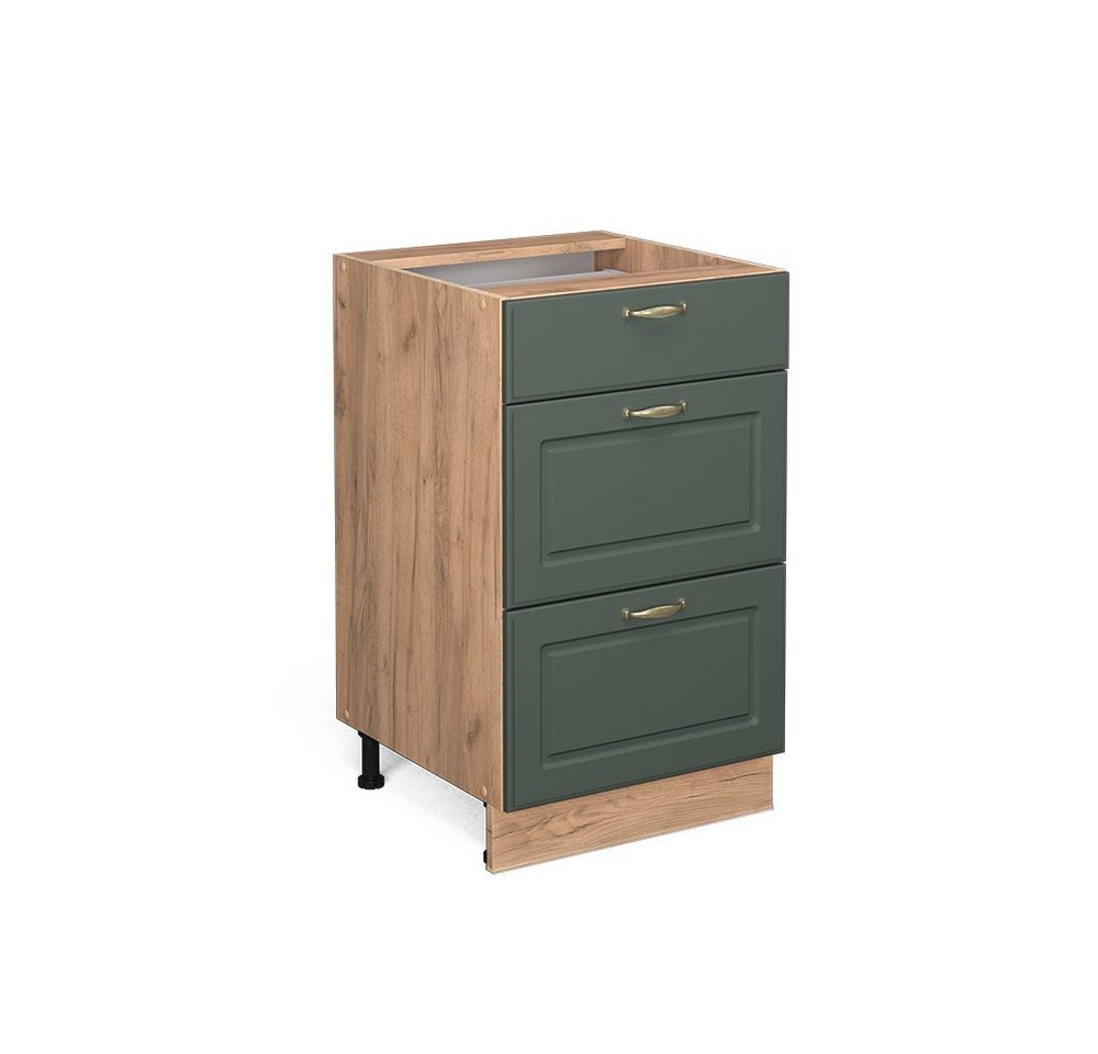 Vicco Unterschrank Fame-Line, Grün-Gold Landhaus/Eiche, 50 cm ohne Arbeitsplatte Vicco Unterschrank Fame-Line, Grün-Gold Landhaus/Eiche, 50 cm ohne Arbeitsplatte von Vicco