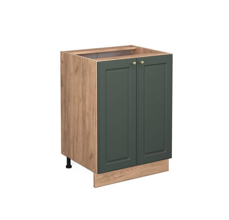 Vicco Unterschrank Fame-Line, Grün-Gold Landhaus/Eiche, 60 cm ohne Arbeitsplatte von Vicco