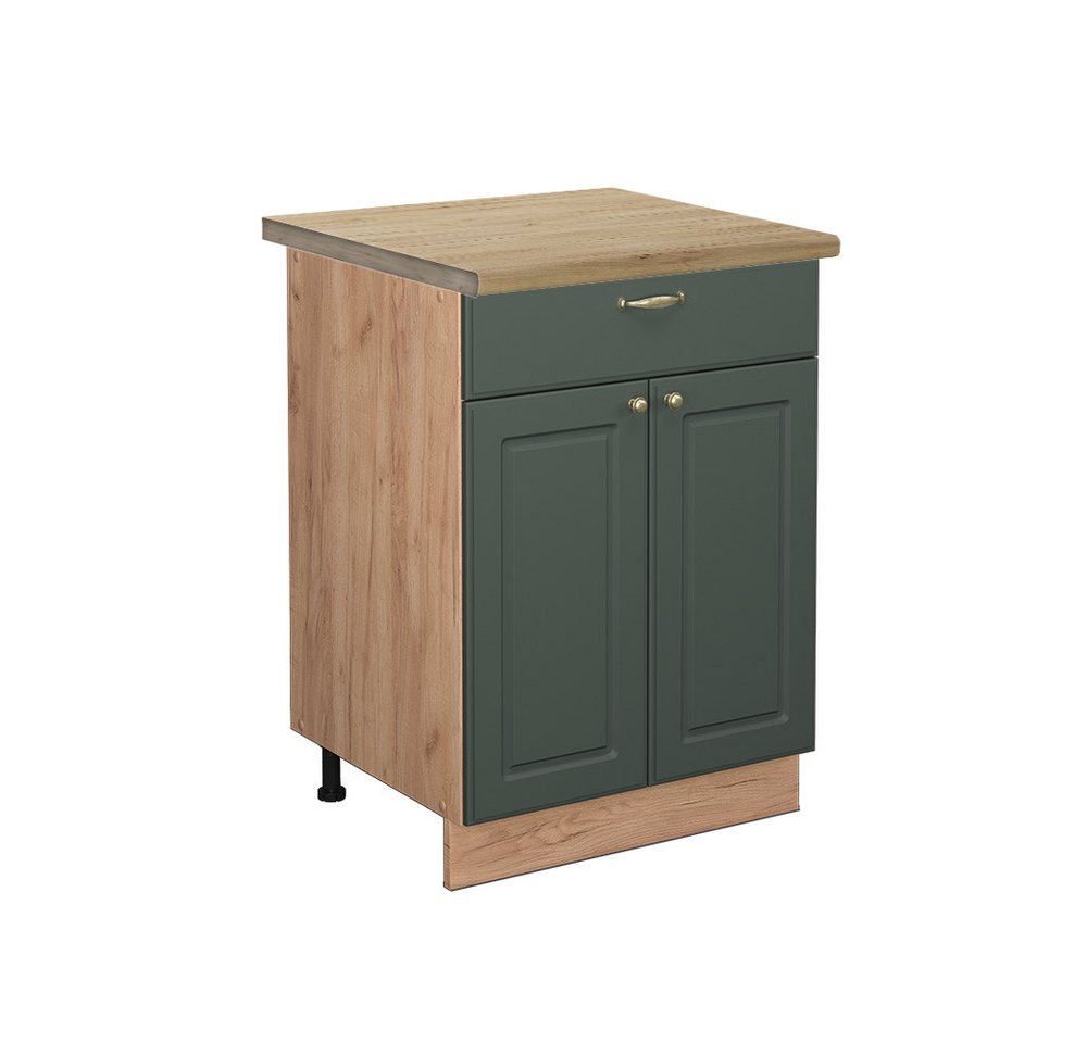 Vicco Unterschrank Fame-Line, Grün-Gold Landhaus/Goldkraft Eiche, 60 cm mit Schublade... Vicco Unterschrank Fame-Line, Grün-Gold Landhaus/Goldkraft Eiche, 60 cm mit Schublade... von Vicco