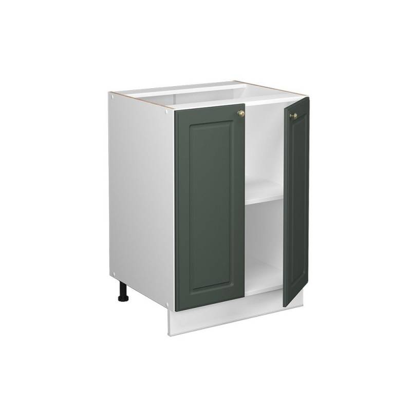 Vicco Unterschrank Fame-Line, Grün-Gold Landhaus/Weiß, 60 cm, AP Anthrazit von Vicco