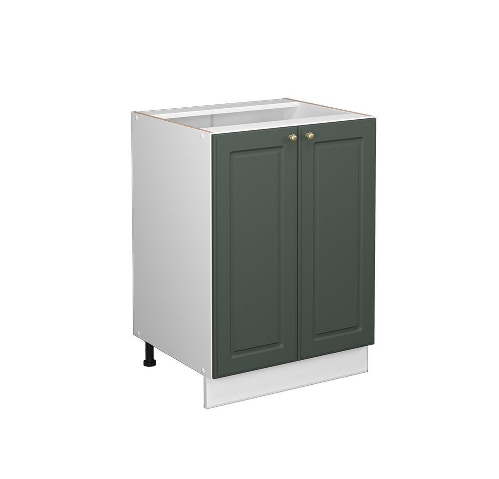 Vicco Unterschrank Fame-Line, Grün-Gold Landhaus/Weiß, 60 cm ohne Arbeitsplatte von Vicco