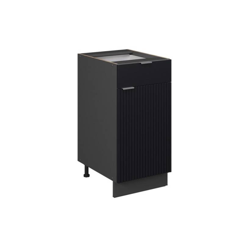 Vicco Unterschrank Fame-Line, Schwarz gestreift/Anthrazit, 40 cm ohne Arbeitsplatte von Vicco
