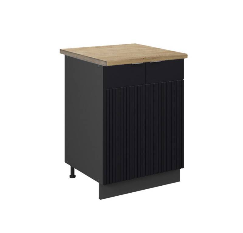 Vicco Unterschrank Fame-Line, Schwarz gestreift/Anthrazit, 60 cm, AP Eiche Vicco Unterschrank Fame-Line, Schwarz gestreift/Anthrazit, 60 cm, AP Eiche von Vicco