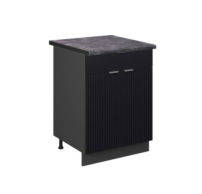 Vicco Unterschrank Fame-Line, Schwarz gestreift/Anthrazit, 60 cm mit Schublade, AP Ant... Vicco Unterschrank Fame-Line, Schwarz gestreift/Anthrazit, 60 cm mit Schublade, AP Ant... von Vicco