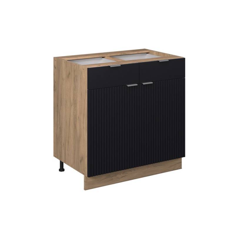 Vicco Unterschrank Fame-Line, Schwarz gestreift/Goldkraft Eiche, 80 cm ohne Arbeitsplatte Vicco Unterschrank Fame-Line, Schwarz gestreift/Goldkraft Eiche, 80 cm ohne Arbeitsplatte von Vicco