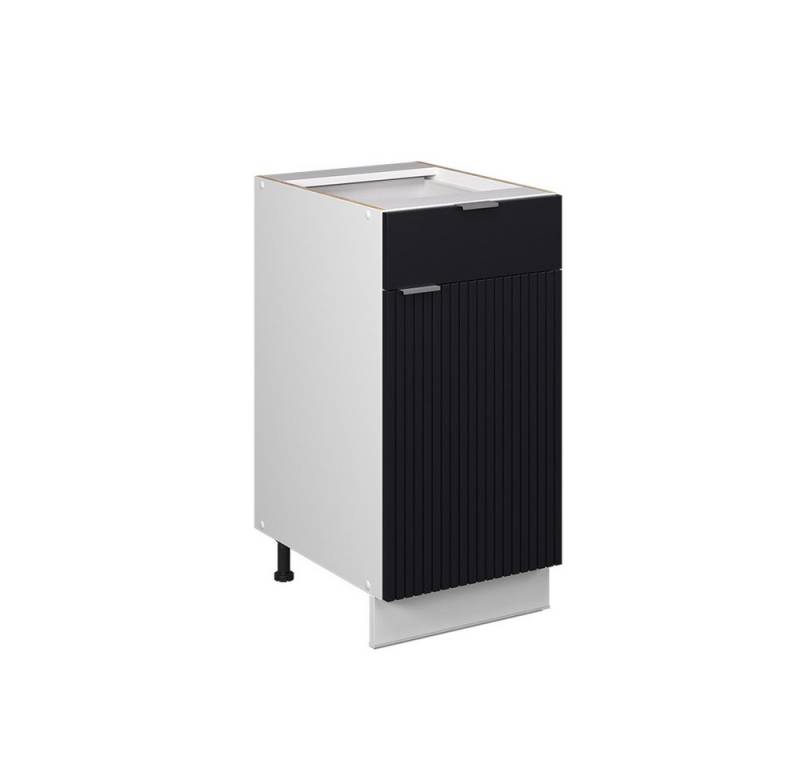 Vicco Unterschrank Fame-Line, Schwarz gestreift/Weiß, 40 cm ohne Arbeitsplatte Vicco Unterschrank Fame-Line, Schwarz gestreift/Weiß, 40 cm ohne Arbeitsplatte von Vicco
