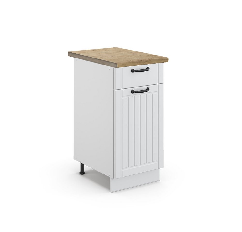Vicco Unterschrank Fame-Line, Weiß Landhaus/Weiß, 40 cm, AP Eiche Vicco Unterschrank Fame-Line, Weiß Landhaus/Weiß, 40 cm, AP Eiche von Vicco