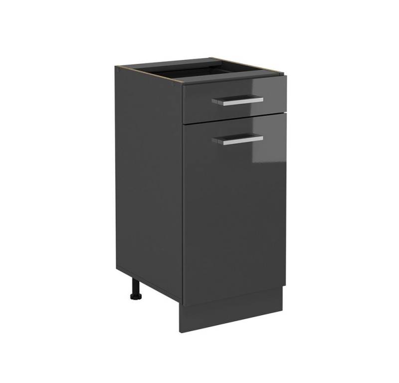 Vicco Unterschrank R-Line, Anthrazit Hochglanz/Anthrazit, 40 cm ohne Arbeitsplatte von Vicco