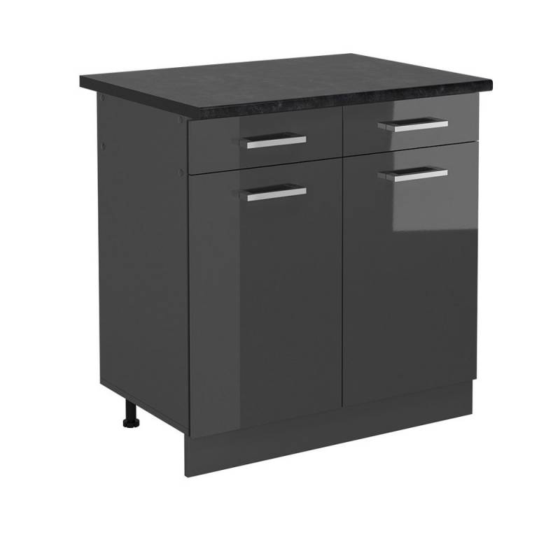 Vicco Unterschrank R-Line, Anthrazit Hochglanz/Anthrazit, 80 cm, AP Anthrazit Vicco Unterschrank R-Line, Anthrazit Hochglanz/Anthrazit, 80 cm, AP Anthrazit von Vicco