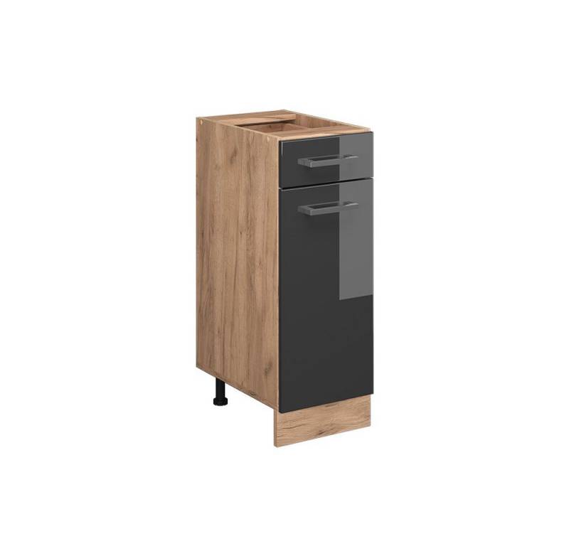 Vicco Unterschrank R-Line, Anthrazit Hochglanz/Goldkraft Eiche, 30 cm ohne Arbeitsplatte von Vicco