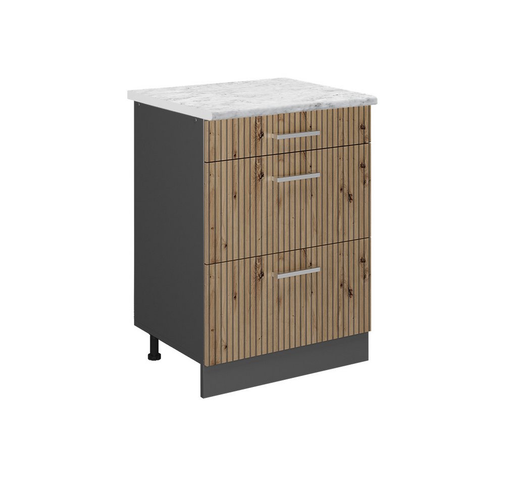 Vicco Unterschrank R-Line, Artisan-Eiche/Anthrazit, 60 cm AP Marmor Vicco Unterschrank R-Line, Artisan-Eiche/Anthrazit, 60 cm AP Marmor von Vicco