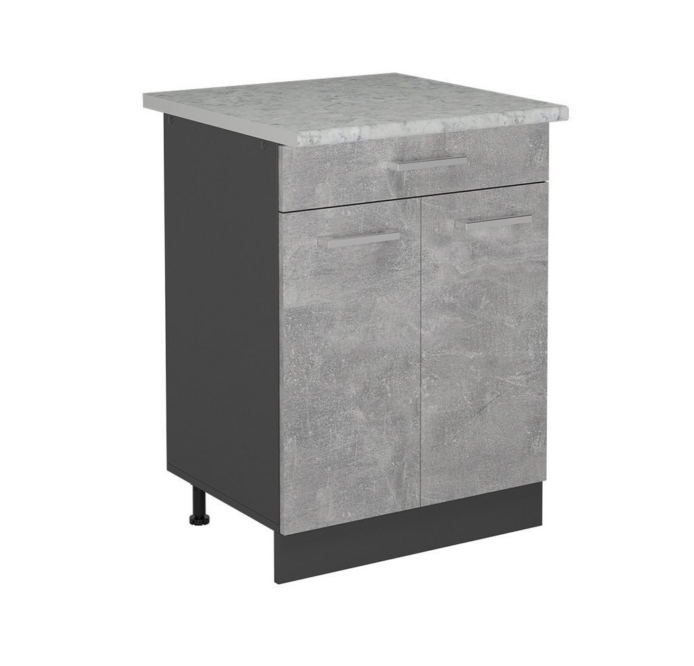 Vicco Unterschrank R-Line, Beton/Anthrazit, 60 cm AP Marmor Vicco Unterschrank R-Line, Beton/Anthrazit, 60 cm AP Marmor von Vicco