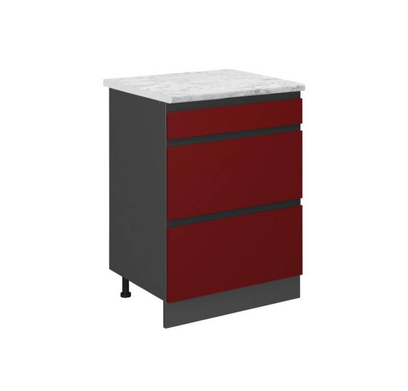 Vicco Unterschrank R-Line, Rot/Anthrazit, 60 cm AP Marmor Vicco Unterschrank R-Line, Rot/Anthrazit, 60 cm AP Marmor von Vicco